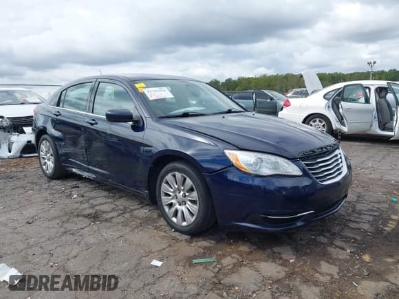 ✅ 2013 Chrysler 200 LX • VIN: 1C3CCBAG1DN726734 • Lot: 43343434. Listed on IAAI with 148,666 mi. Free auction sales archive from the USA and detailed vehicle history report at DreamBid. Image 1.