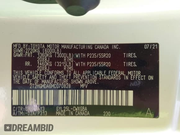 ✅ 2021 Lexus RX 450h • VIN: 2T2HGMDA6MC070828 • Лот: 42315470. Опубликован ранее на IAAI с пробегом 19 853 миль. Бесплатный доступ к архиву аукционных продаж из США и подробный отчёт об истории автомобиля на DreamBid. Изображение 9.