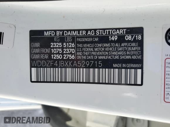 ✅ 2019 Mercedes-Benz E 300 • VIN: WDDZF4JBXKA529715 • Lot: 56914325. Listed on Copart with 71,343 mi. Free auction sales archive from the USA and detailed vehicle history report at DreamBid. Image 13.