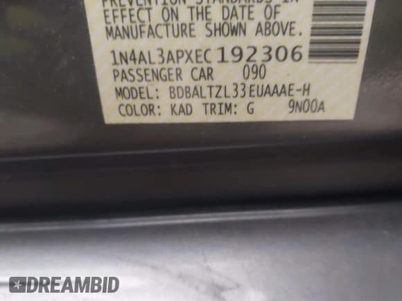 ✅ 2014 Nissan Altima S • VIN: 1N4AL3APXEC192306 • Lot: 43521481. Wystawiony na IAAI z przebiegiem 48 776 mil. Bezpłatny archiwum sprzedaży aukcyjnych z USA i szczegółowy raport historii pojazdu na DreamBid. Zdjęcie 9.