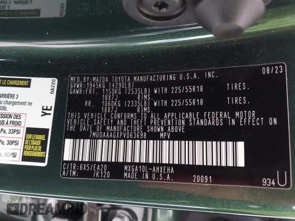 ✅ 2023 Toyota Corolla Cross XLE • VIN: 7MUDAAAGXPV063698 • Lot: 42181158. Wystawiony na IAAI z przebiegiem 22 983 mil. Bezpłatny archiwum sprzedaży aukcyjnych z USA i szczegółowy raport historii pojazdu na DreamBid. Zdjęcie 9.