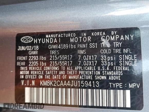 2018 Hyundai Kona SEL с VIN KM8K2CAA4JU159413, выставлен на аукционе Copart как лот 70527652 с пробегом 19 783 миль миль и . История ставок и продаж доступна на DreamBid. Изображение 12.