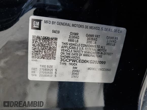 ✅ 2019 Chevrolet Silverado 1500 LT • VIN: 3GCPWCED0KG202099 • Lot: 74144064. Wystawiony na Copart z przebiegiem 54 111 mil. Bezpłatny archiwum sprzedaży aukcyjnych z USA i szczegółowy raport historii pojazdu na DreamBid. Zdjęcie 12.