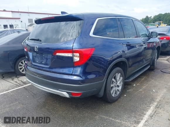 ✅ 2019 Honda Pilot EX-L • VIN: 5FNYF5H51KB038629 • Lot: 43342079. Listed on IAAI with 53,948 mi. Free auction sales archive from the USA and detailed vehicle history report at DreamBid. Image 4.