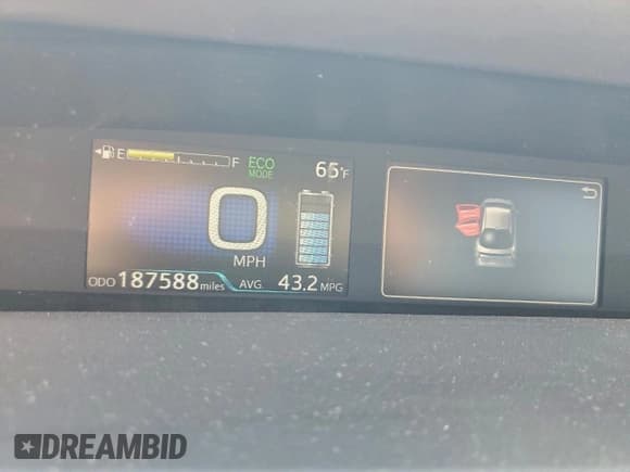 ✅ 2017 Toyota Prius Two • VIN: JTDKBRFU9H3057244 • Лот: 94184655. Опубликован ранее на Copart с пробегом 187 588 миль. Бесплатный доступ к архиву аукционных продаж из США и подробный отчёт об истории автомобиля на DreamBid. Изображение 9.