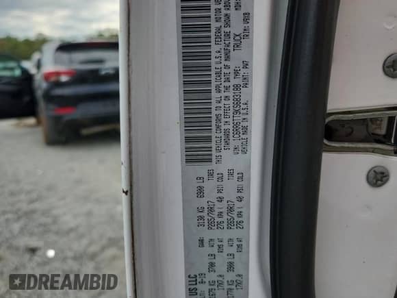 2019 Ram 1500 Big Horn with VIN 1C6RR6TT9KS683188, listed as a Copart auction lot 85484305 with 156,849 mi miles and Clean title. Bid and sale history available at DreamBid. Image 12.