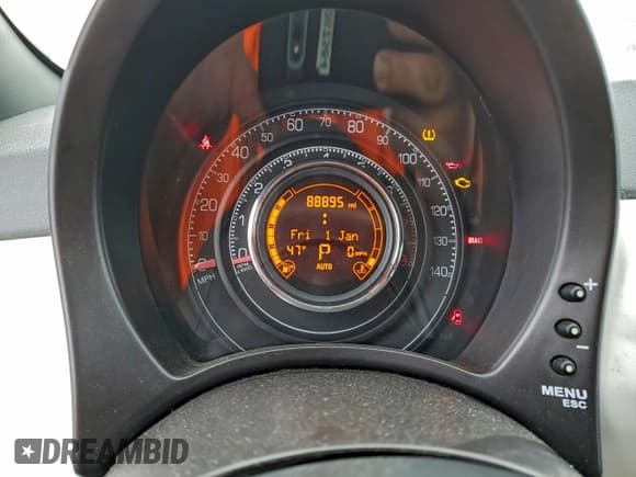 ✅ 2012 FIAT 500 Sport • VIN: 3C3CFFBR5CT110466 • Lot: 96162665. Listed on Copart with 88,895 mi. Free auction sales archive from the USA and detailed vehicle history report at DreamBid. Image 9.