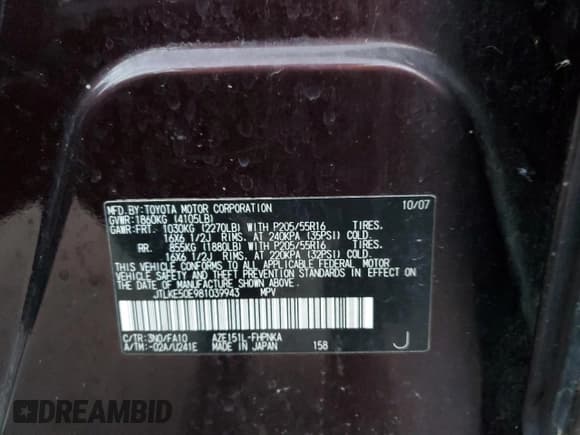 ✅ 2008 Scion xB • VIN: JTLKE50E981039943 • Лот: 83664424. Опубликован ранее на Copart с пробегом 184 900 миль. Бесплатный доступ к архиву аукционных продаж из США и подробный отчёт об истории автомобиля на DreamBid. Изображение 12.