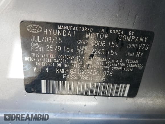 ✅ 2016 Hyundai Azera • VIN: KMHFG4JG0GA506078 • Лот: 91454275. Опубликован ранее на Copart с пробегом 126 692 миль. Бесплатный доступ к архиву аукционных продаж из США и подробный отчёт об истории автомобиля на DreamBid. Изображение 13.
