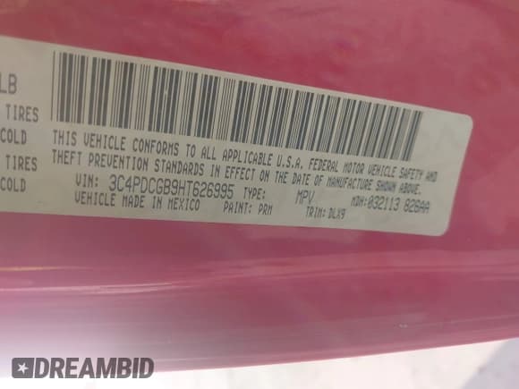 ✅ 2017 Dodge Journey Crossroad • VIN: 3C4PDCGB9HT626995 • Лот: 43057824. Опубликован ранее на IAAI с пробегом 81 729 миль. Бесплатный доступ к архиву аукционных продаж из США и подробный отчёт об истории автомобиля на DreamBid. Изображение 9.