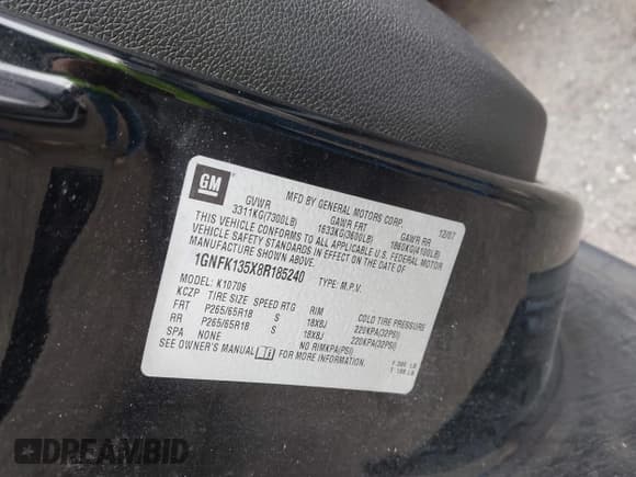 ✅ 2008 Chevrolet Tahoe • VIN: 1GNFK135X8R185240 • Lot: 41959400. Wystawiony na IAAI z przebiegiem 194 136 mil. Bezpłatny archiwum sprzedaży aukcyjnych z USA i szczegółowy raport historii pojazdu na DreamBid. Zdjęcie 9.