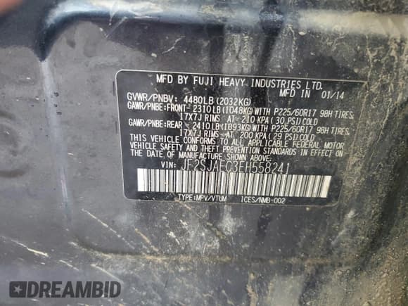 ✅ 2014 Subaru Forester Premium • VIN: JF2SJAEC3EH558241 • Lot: 90257285. Wystawiony na Copart z przebiegiem 159 913 mil. Bezpłatny archiwum sprzedaży aukcyjnych z USA i szczegółowy raport historii pojazdu na DreamBid. Zdjęcie 13.