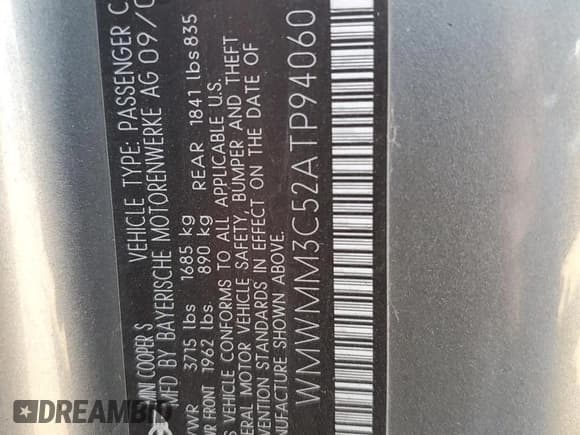 ✅ 2010 MINI Clubman S • VIN: WMWMM3C52ATP94060 • Лот: 81118885. Опубликован ранее на Copart с пробегом 172 743 миль. Бесплатный доступ к архиву аукционных продаж из США и подробный отчёт об истории автомобиля на DreamBid. Изображение 12.