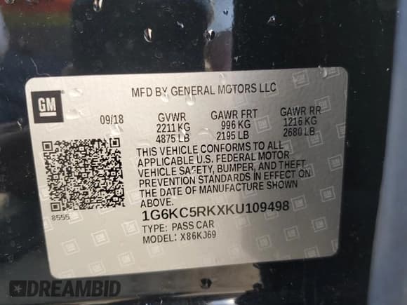 ✅ 2019 Cadillac CT6 • VIN: 1G6KC5RKXKU109498 • Lot: 46654045. Listed on Copart with 54,564 mi. Free auction sales archive from the USA and detailed vehicle history report at DreamBid. Image 13.