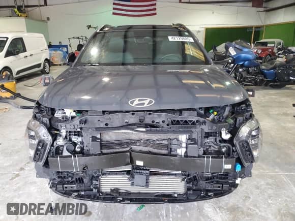 2024 Hyundai Kona N Line с VIN KM8HACA37RU047926, выставлен на аукционе Copart как лот 42129885 с пробегом 8 973 миль миль и Списание • Salvage title. История ставок и продаж доступна на DreamBid. Изображение 5.