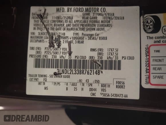 ✅ 2011 Lincoln MKZ Hybrid • VIN: 3LNDL2L33BR762148 • Lot: 43287050. Wystawiony na IAAI z przebiegiem Nie podano. Bezpłatny archiwum sprzedaży aukcyjnych z USA i szczegółowy raport historii pojazdu na DreamBid. Zdjęcie 9.