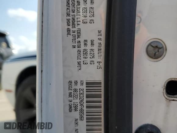 ✅ 2015 Dodge Challenger SXT • VIN: 2C3CDZAGXFH885060 • Lot: 64292684. Wystawiony na Copart z przebiegiem 62 150 mil. Bezpłatny archiwum sprzedaży aukcyjnych z USA i szczegółowy raport historii pojazdu na DreamBid. Zdjęcie 12.