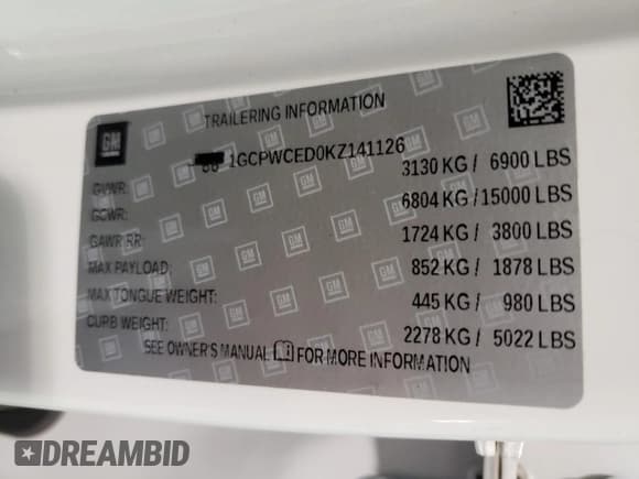 ✅ 2019 Chevrolet Silverado 1500 LT • VIN: 1GCPWCED0KZ141126 • Lot: 67843755. Wystawiony na Copart z przebiegiem 30 755 mil. Bezpłatny archiwum sprzedaży aukcyjnych z USA i szczegółowy raport historii pojazdu na DreamBid. Zdjęcie 10.