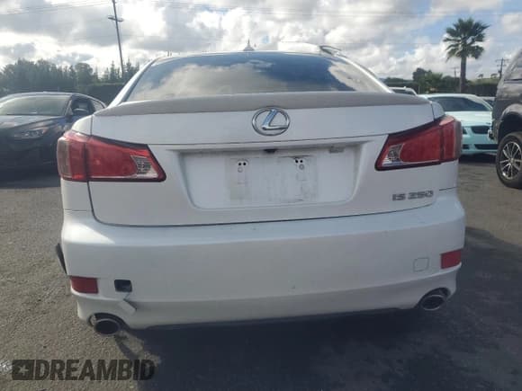 ✅ 2012 Lexus IS 250 • VIN: JTHBF5C28C5179959 • Lot: 92741605. Listed on Copart with Not provided. Free auction sales archive from the USA and detailed vehicle history report at DreamBid. Image 6.