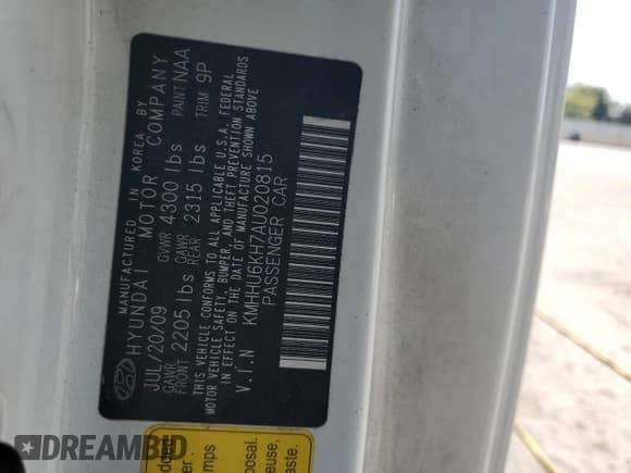 ✅ 2010 Hyundai Genesis Coupe Track • VIN: KMHHU6KH7AU020815 • Lot: 80493575. Wystawiony na Copart z przebiegiem 185 108 mil. Bezpłatny archiwum sprzedaży aukcyjnych z USA i szczegółowy raport historii pojazdu na DreamBid. Zdjęcie 12.