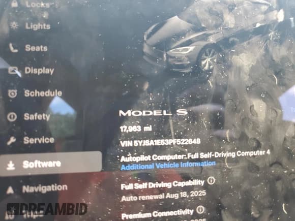 ✅ 2023 Tesla Model S • VIN: 5YJSA1E53PF522648 • Лот: 68481295. Опубликован ранее на Copart с пробегом 17 963 миль. Бесплатный доступ к архиву аукционных продаж из США и подробный отчёт об истории автомобиля на DreamBid. Изображение 9.