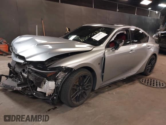 ✅ 2023 Lexus IS 500 F Sport Performance • VIN: JTHAP1D25P5002890 • Lot: 42054870. Wystawiony na IAAI z przebiegiem 20 943 mil. Bezpłatny archiwum sprzedaży aukcyjnych z USA i szczegółowy raport historii pojazdu na DreamBid. Zdjęcie 2.