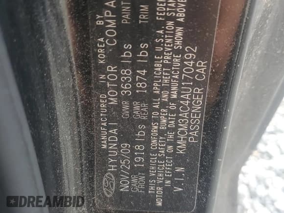 ✅ 2010 Hyundai Accent GS • VIN: KMHCM3AC4AU170492 • Лот: 85258114. Опубликован ранее на Copart с пробегом 119 238 миль. Бесплатный доступ к архиву аукционных продаж из США и подробный отчёт об истории автомобиля на DreamBid. Изображение 12.