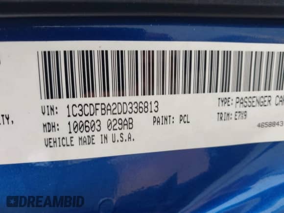 2013 Dodge Dart SXT z VIN 1C3CDFBA2DD336813, wystawiony jako IAAI lot #41911689 z przebiegiem 54 721 mil mil oraz . Historia ofert i sprzedaży dostępna na DreamBid. Obrazek 9.