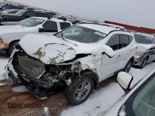 ✅ 2017 Hyundai Santa Fe 2.4L • VIN: 5NMZUDLB7HH028051 • Лот: 37474623. Опубликован ранее на Copart с пробегом 54 767 миль. Бесплатный доступ к архиву аукционных продаж из США и подробный отчёт об истории автомобиля на DreamBid. Изображение 1.