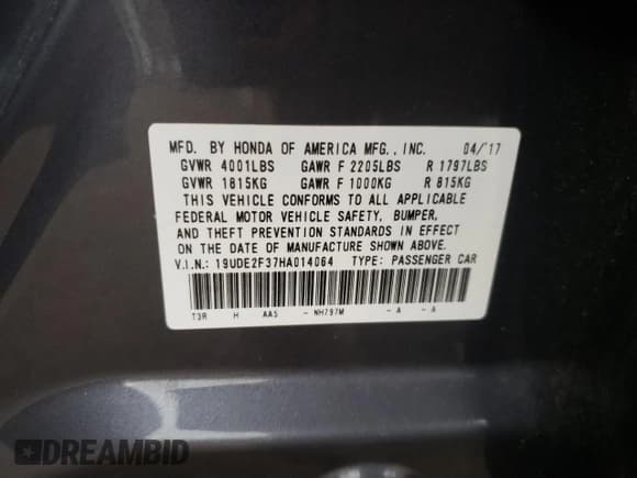 ✅ 2017 Acura ILX • VIN: 19UDE2F37HA014064 • Lot: 90822435. Listed on Copart with 99,955 mi. Free auction sales archive from the USA and detailed vehicle history report at DreamBid. Image 12.