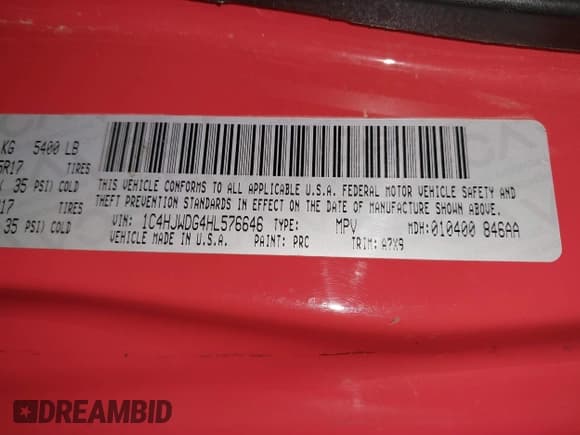 ✅ 2017 Jeep Wrangler Unlimited Sport • VIN: 1C4HJWDG4HL576646 • Lot: 43811974. Listed on IAAI with 120,952 mi. Free auction sales archive from the USA and detailed vehicle history report at DreamBid. Image 9.