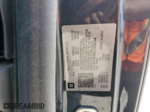 2020 Chevrolet Colorado 4WD Z71 z VIN 1GCHTDEN5L1136144, wystawiony jako Copart lot #50817325 z przebiegiem 42 248 mil mil oraz Szkoda całkowita • Salvage title. Historia ofert i sprzedaży dostępna na DreamBid. Obrazek 13.