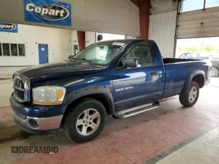 2006 Dodge 1500 SLT with VIN 1D7HA16N26J183595, listed as a Copart auction lot 58092305 with 121,274 mi miles and Salvage title. Bid and sale history available at DreamBid. Image 1.