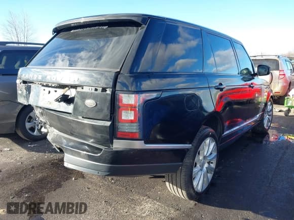 ✅ 2017 Land Rover Range Rover • VIN: SALGS5FE1HA351703 • Lot: 43678354. Listed on IAAI with 162,678 mi. Free auction sales archive from the USA and detailed vehicle history report at DreamBid. Image 4.
