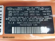 ✅ 2016 Hyundai Veloster Turbo Rally Edition • VIN: KMHTC6AE2GU259766 • Lot: 41476214. Wystawiony na IAAI z przebiegiem 73 483 mil. Bezpłatny archiwum sprzedaży aukcyjnych z USA i szczegółowy raport historii pojazdu na DreamBid. Zdjęcie 9.