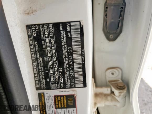 ✅ 2017 Mercedes-Benz GLS 450 • VIN: 4JGDF6EE6HA745120 • Лот: 80563495. Опубликован ранее на Copart с пробегом 117 280 миль. Бесплатный доступ к архиву аукционных продаж из США и подробный отчёт об истории автомобиля на DreamBid. Изображение 13.