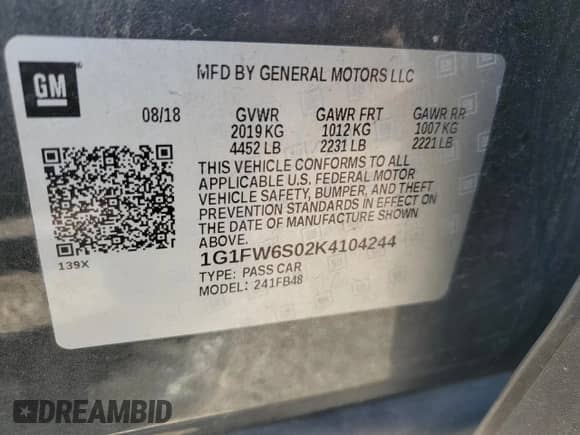 2019 Chevrolet Bolt EV LT z VIN 1G1FW6S02K4104244, wystawiony jako Copart lot #82185583 z przebiegiem 76 092 mil mil oraz . Historia ofert i sprzedaży dostępna na DreamBid. Obrazek 13.