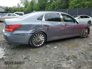 2014 Hyundai Equus Signature z VIN KMHGH4JH1EU081184, wystawiony jako Copart lot #57845265 z przebiegiem 79 518 mil mil oraz Szkoda całkowita • Salvage title. Historia ofert i sprzedaży dostępna na DreamBid. Obrazek 3.