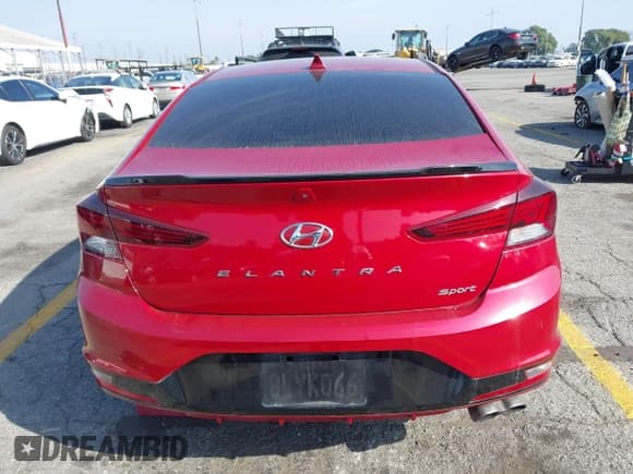 ✅ 2019 Hyundai Elantra Sport • VIN: KMHD04LB1KU860759 • Lot: 43603334. Listed on IAAI with Not provided. Free auction sales archive from the USA and detailed vehicle history report at DreamBid. Image 15.