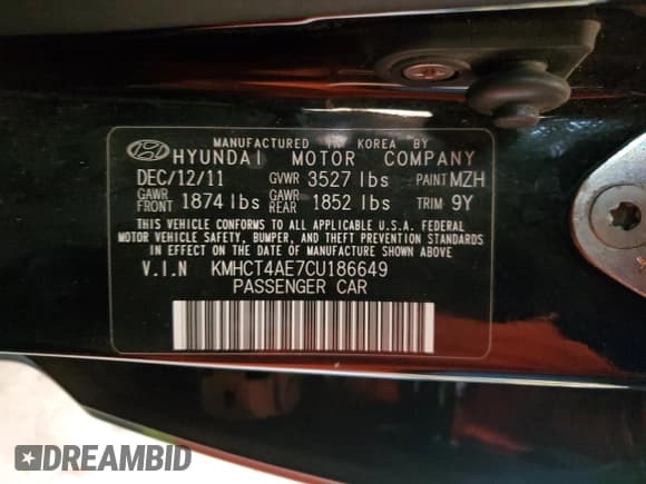 ✅ 2012 Hyundai Accent GLS • VIN: KMHCT4AE7CU186649 • Лот: 74852804. Опубликован ранее на Copart с пробегом 163 729 миль. Бесплатный доступ к архиву аукционных продаж из США и подробный отчёт об истории автомобиля на DreamBid. Изображение 13.