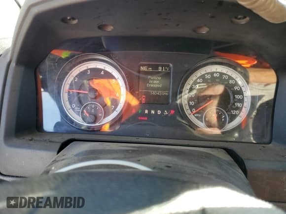 2014 Ram 1500 Big Horn with VIN 1C6RR7LT8ES419731, listed as a Copart auction lot 81690395 with 140,431 mi miles and Salvage title. Bid and sale history available at DreamBid. Image 9.