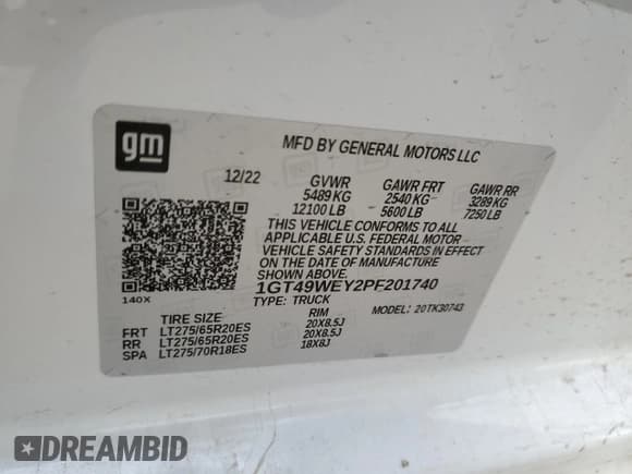 ✅ 2023 GMC Sierra 3500HD Denali • VIN: 1GT49WEY2PF201740 • Lot: 77167684. Wystawiony na Copart z przebiegiem Nie podano. Bezpłatny archiwum sprzedaży aukcyjnych z USA i szczegółowy raport historii pojazdu na DreamBid. Zdjęcie 14.
