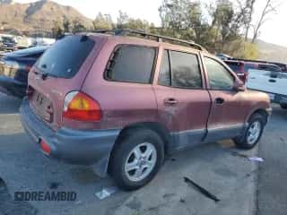 2003 Hyundai Santa Fe GLS z VIN KM8SC73D83U341520, wystawiony jako Copart lot #84352084 z przebiegiem 43 421 mil mil oraz Czysty tytuł • Clean title. Historia ofert i sprzedaży dostępna na DreamBid. Obrazek 3.