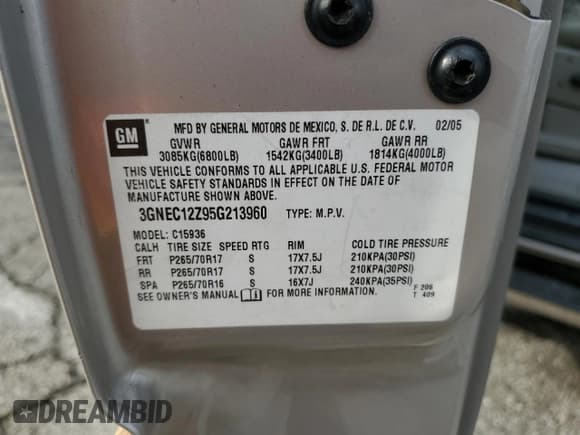 ✅ 2005 Chevrolet Avalanche LS • VIN: 3GNEC12Z95G213960 • Lot: 92238165. Wystawiony na Copart z przebiegiem Nie podano. Bezpłatny archiwum sprzedaży aukcyjnych z USA i szczegółowy raport historii pojazdu na DreamBid. Zdjęcie 12.