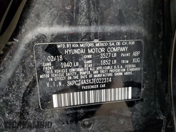✅ 2018 Hyundai Accent SE • VIN: 3KPC24A3XJE022314 • Лот: 50174735. Опубликован ранее на Copart с пробегом 101 074 миль. Бесплатный доступ к архиву аукционных продаж из США и подробный отчёт об истории автомобиля на DreamBid. Изображение 12.