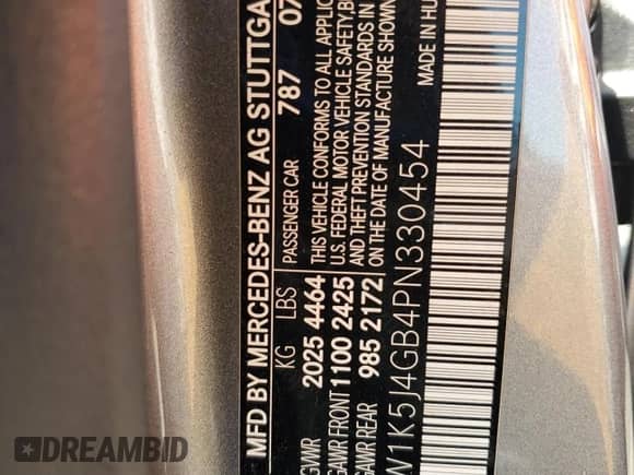 2023 Mercedes-Benz CLA 250 with VIN W1K5J4GB4PN330454, listed as a Copart auction lot 62225625 with 101,859 mi miles and Salvage title. Bid and sale history available at DreamBid. Image 12.