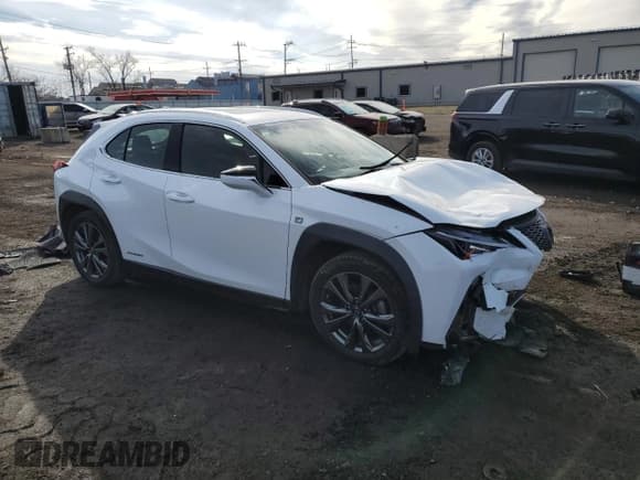 ✅ 2020 Lexus UX 250h F Sport • VIN: JTHR9JBH5L2032813 • Lot: 47370345. Listed on Copart with 54,938 mi. Free auction sales archive from the USA and detailed vehicle history report at DreamBid. Image 4.