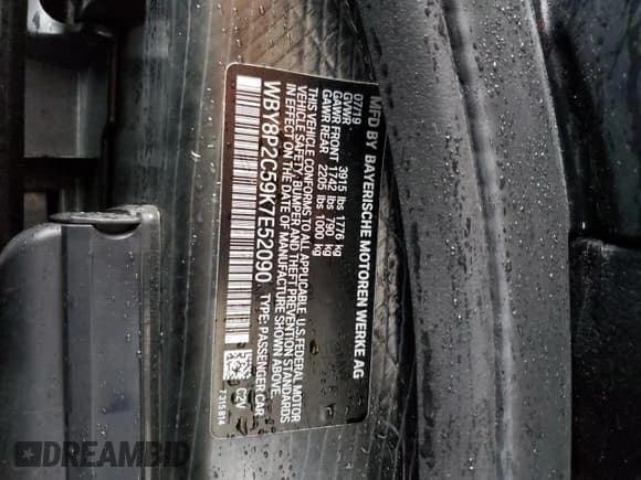 ✅ 2019 BMW i3 • VIN: WBY8P2C59K7E52090 • Lot: 44561454. Wystawiony na Copart z przebiegiem Nie podano. Bezpłatny archiwum sprzedaży aukcyjnych z USA i szczegółowy raport historii pojazdu na DreamBid. Zdjęcie 13.