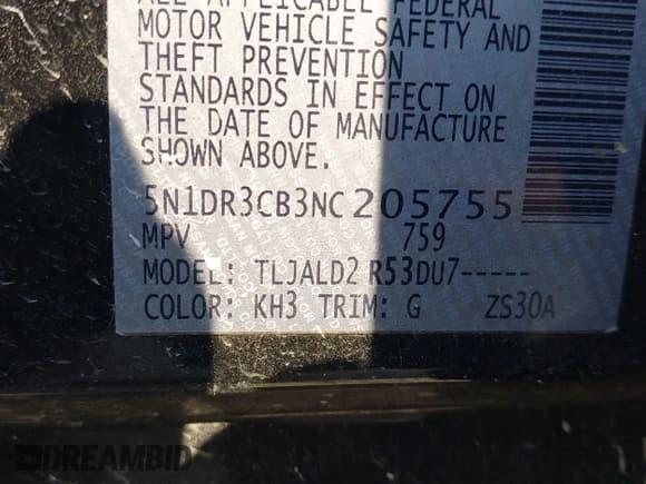 ✅ 2022 Nissan Pathfinder SL • VIN: 5N1DR3CB3NC205755 • Lot: 43245566. Wystawiony na IAAI z przebiegiem 81 311 mil. Bezpłatny archiwum sprzedaży aukcyjnych z USA i szczegółowy raport historii pojazdu na DreamBid. Zdjęcie 9.