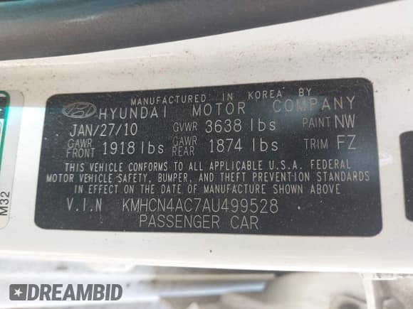 ✅ 2010 Hyundai Accent GLS • VIN: KMHCN4AC7AU499528 • Лот: 42569756. Опубликован ранее на IAAI с пробегом 153 044 миль. Бесплатный доступ к архиву аукционных продаж из США и подробный отчёт об истории автомобиля на DreamBid. Изображение 9.